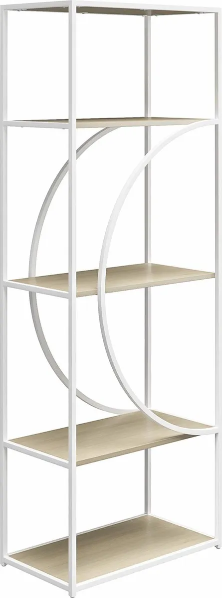 Dorel Home Cambridge-Boekenkast - Eiken/Wit Metaal Bruin