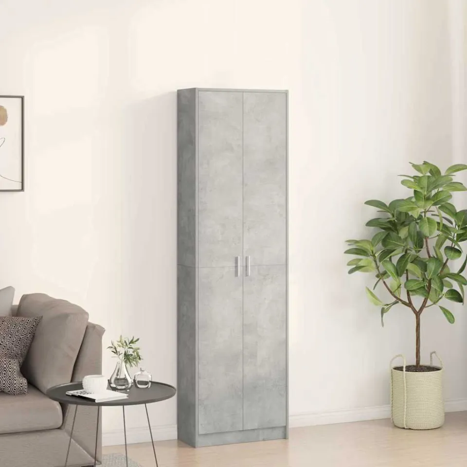 vidaXL Kledingkast Beton Grijs 55 x 25 x 189 cm, foto 4