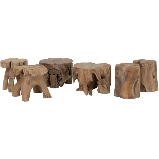 Must Living Coffee table Billie,±40xØ40 cm, teakwood roots Naturel