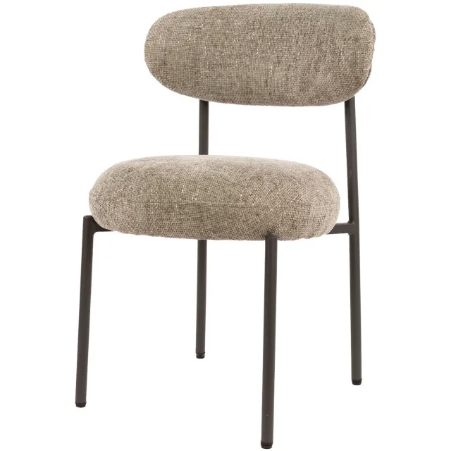 Set van 2 - Nest of Nora Eetkamerstoel Vesk - Pocket vering - Zandbruin / cargo zandbruin - Eetkamerstoelen