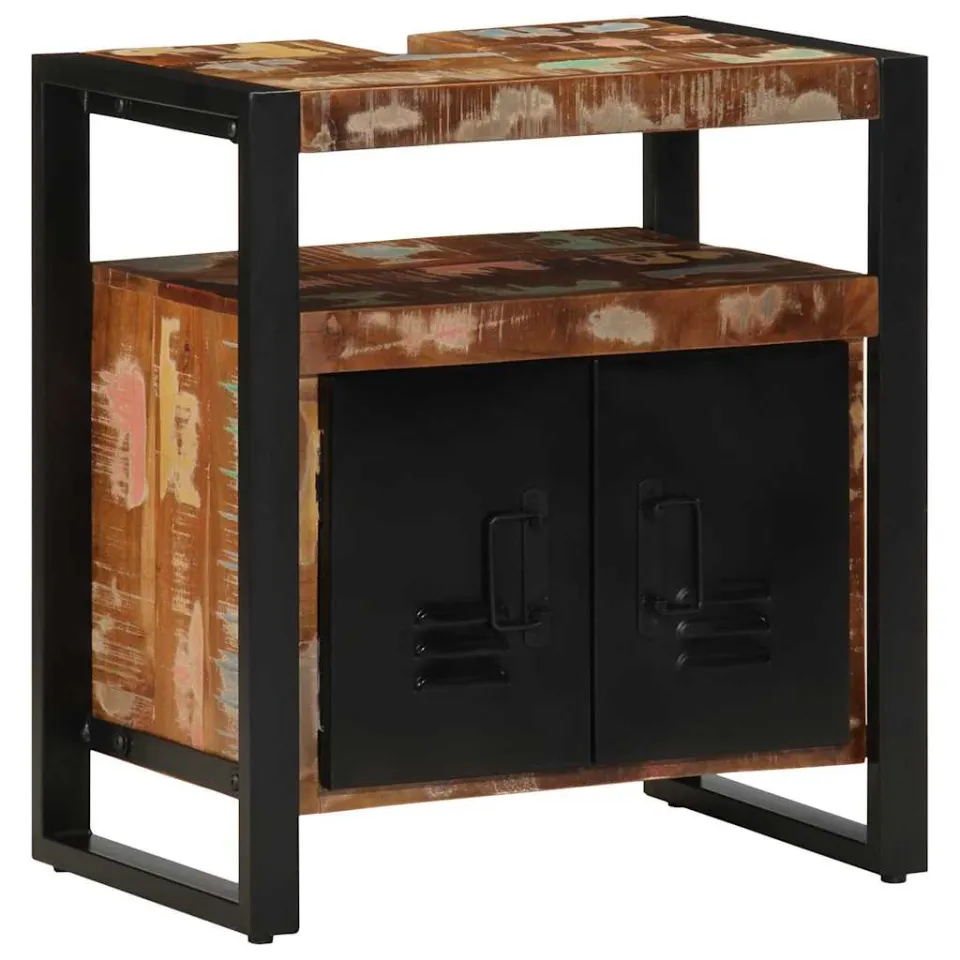 vidaXL Badkamermeubelset 4 st Multikleur en Zwart 55 x 35 x 60 cm, foto 3
