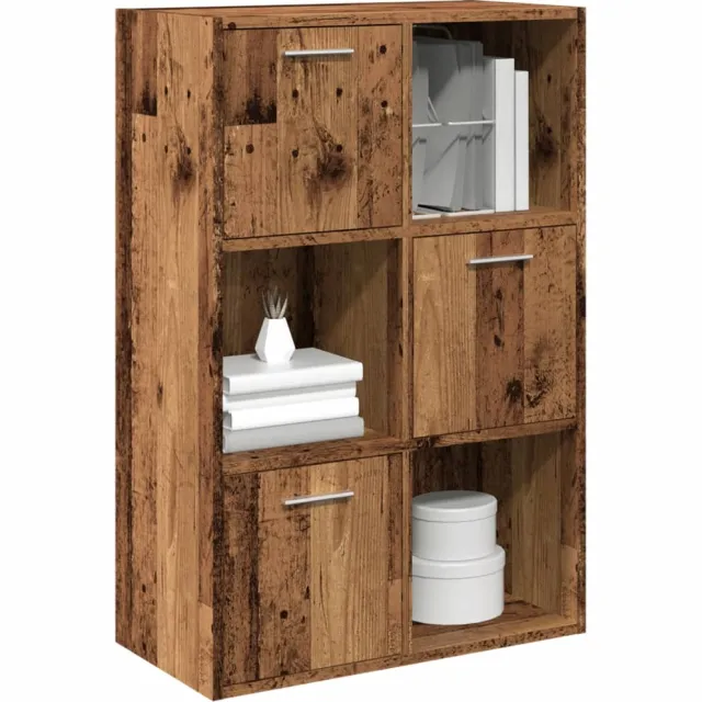 vidaXL Boekenkast 60,5x30x90 cm bewerkt hout oud houtkleurig Bruin