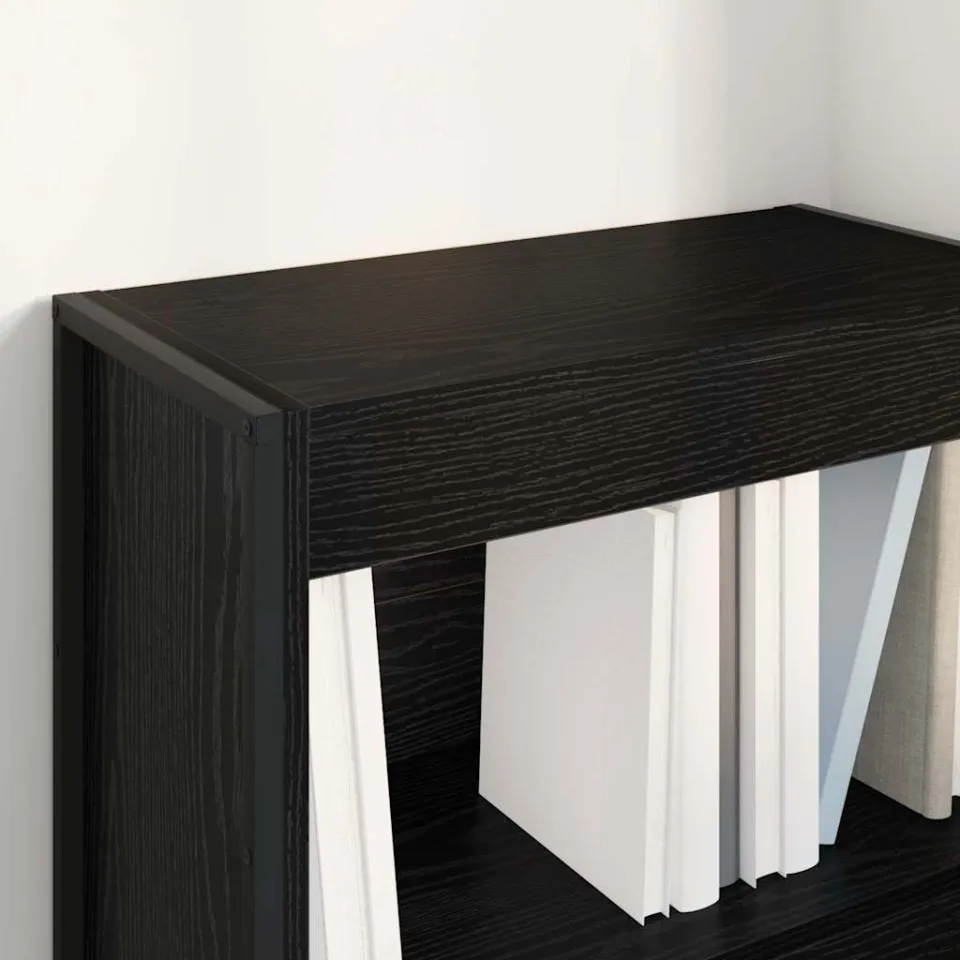vidaXL Boekenkast 60 x 30 x 86,5 cm Bewerkt hout Zwart Eiken, foto 4