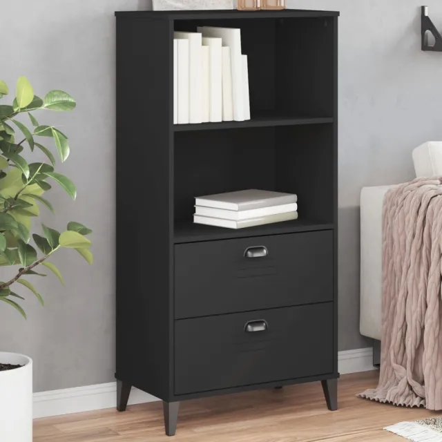 vidaXL Boekenkast VIKEN 60x35x123 cm bewerkt hout zwart, foto 2