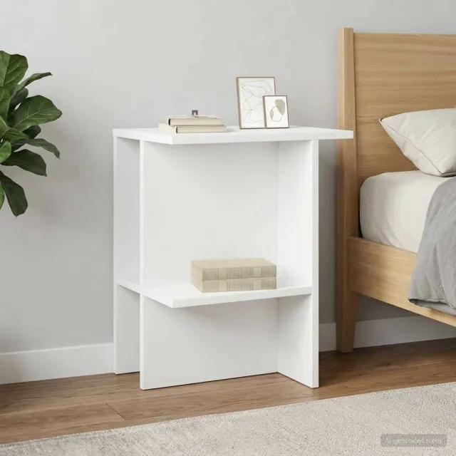 vidaXL Salontafel Wit 40 x 30 x 49 cm Bewerkt hout