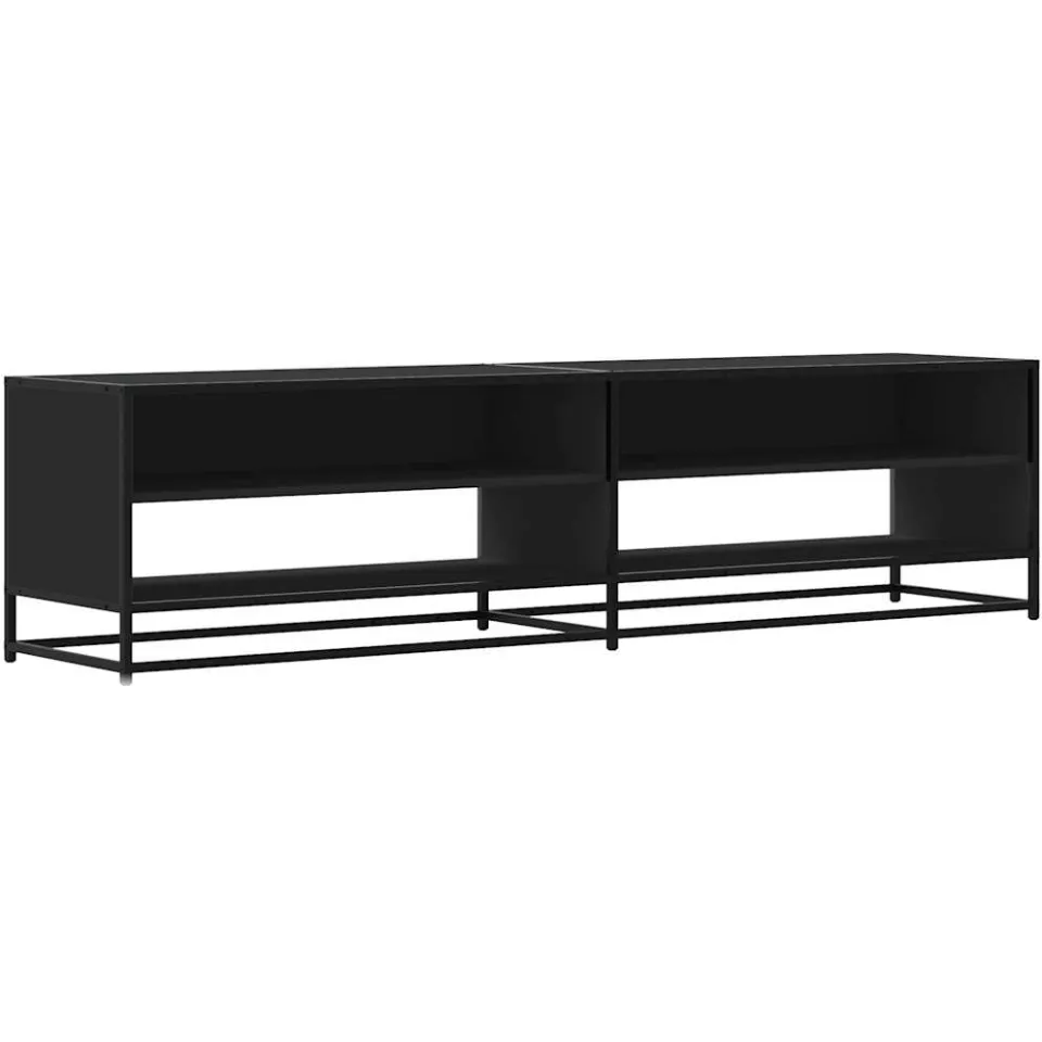 vidaXL Tv-meubel 180,5x40x46 cm bewerkt hout zwart, foto 3