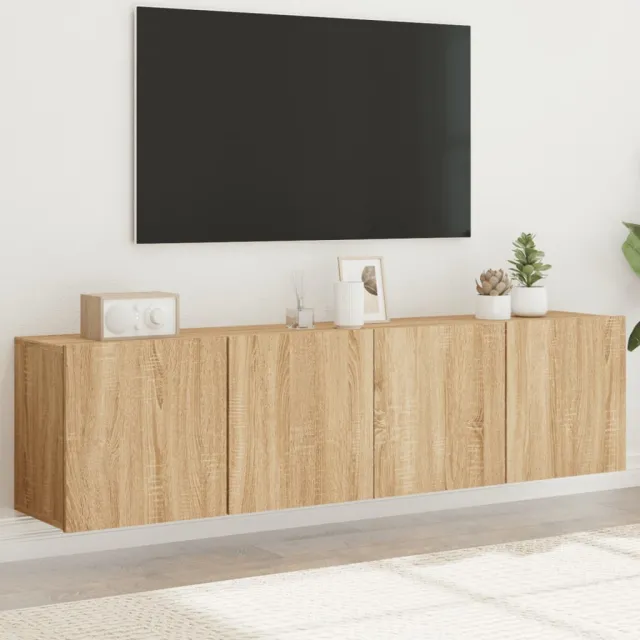 vidaXL Tv-meubels 2 st wandgemonteerd 80x30x41 cm sonoma eikenkleurig, foto 2