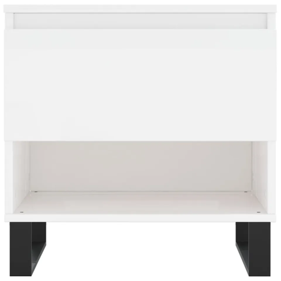vidaXL Salontafels 2 st 50x46x50 cm bewerkt hout hoogglans wit, foto 4