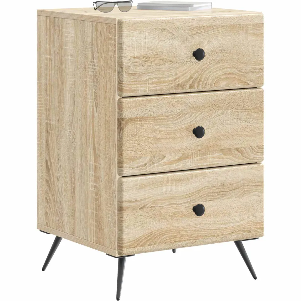 vidaXL Nachtkastje Sonoma Eiken 43 x 41 x 66,5 cm Bewerkt hout Bruin