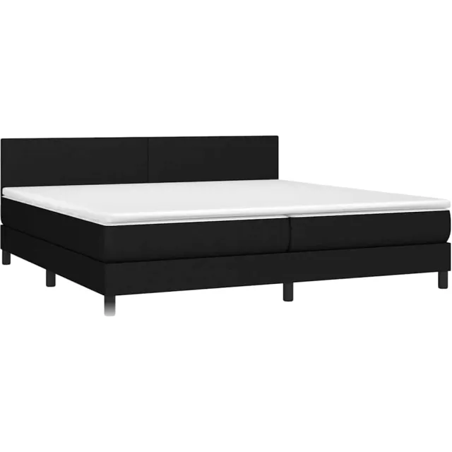 vidaXL Boxspring met matras en LED stof zwart 200x200 cm
