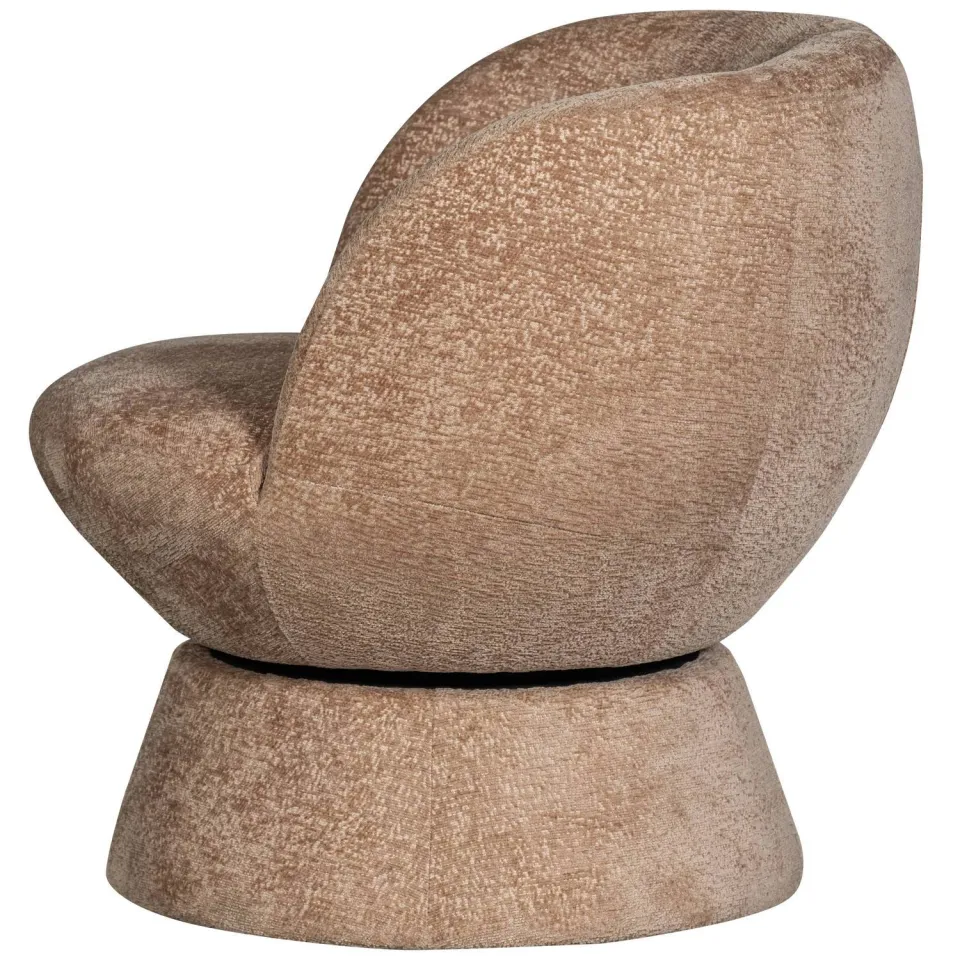 WOOOD Shuffle Draaifauteuil - Melange - Grijs - 72x73x71, foto 4