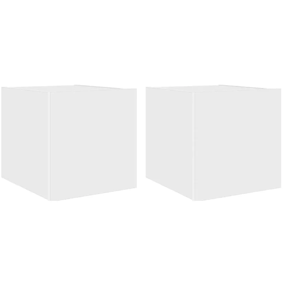 vidaXL Tv-wandmeubels met LED-verlichting 2 st 30,5x35x30 cm wit