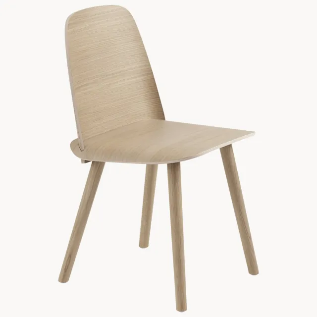 Muuto Houten eetkamerstoel Nerd beige
