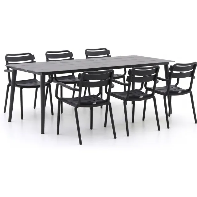 Forza Furniture Forza Vico/Sora 220cm dining tuinset 7-delig stapelbaar