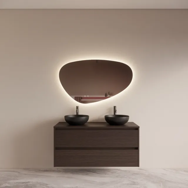 Boss & Wessing Badmeubelset BWS Riga Met Topplaat 120 cm Bruin Eiken