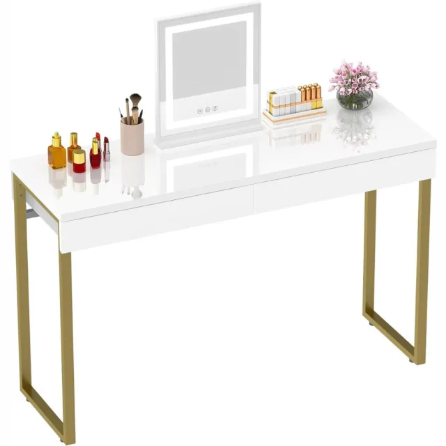 DailySupplies® Make Up Tafel met Spiegel - Kaptafel voor Meisjes - Hollywood Spiegel met Verlichting Wit en Goud