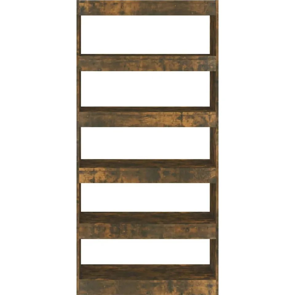 vidaXL Boekenkast/kamerscherm 80x30x166 cm spaanplaat gerookt eiken, foto 4
