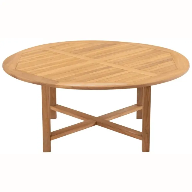 LES Teak eettafel Ø120x75 cm - bruin