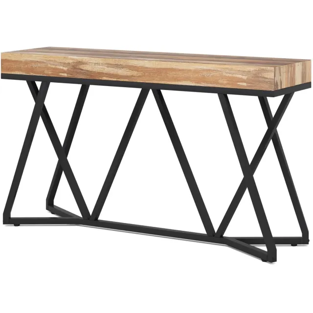 Happiq Wandtafel -Haltafel - Dressiortafel - Bijzettafel - Sidetable - Beige/Hout Houtlook