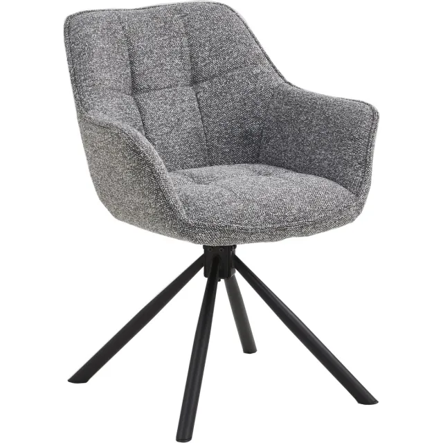 DiamantMeubelen Eetkamerstoel Sofie - Met arm - (Grijs)