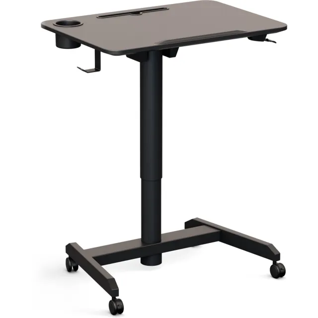 Worktrainer FlipDesk - Klein zit-sta bureau - Hoogte 68.6 - 107.2 cm - Breedte 50 x 70 cm - Verrijdbaar - In hoogte verstelbaar - Zwart