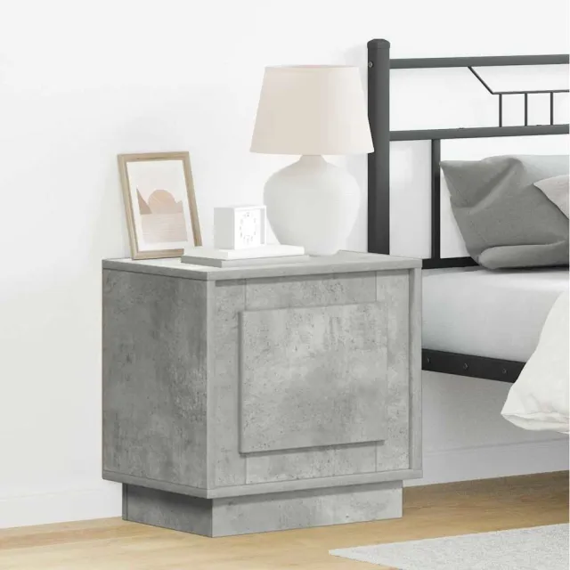 vidaXL Nachtkastje 2 st Beton Grijs 44 x 34,5 x 45 cm Bewerkt hout, foto 2