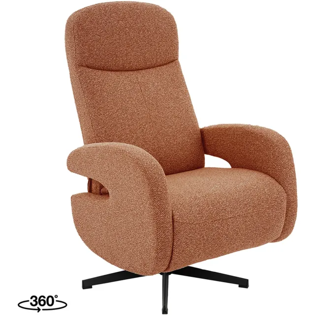 LABEL51 Esbjerg Fauteuil - Oranje - Royal Stof - Manueel Verstelbaar