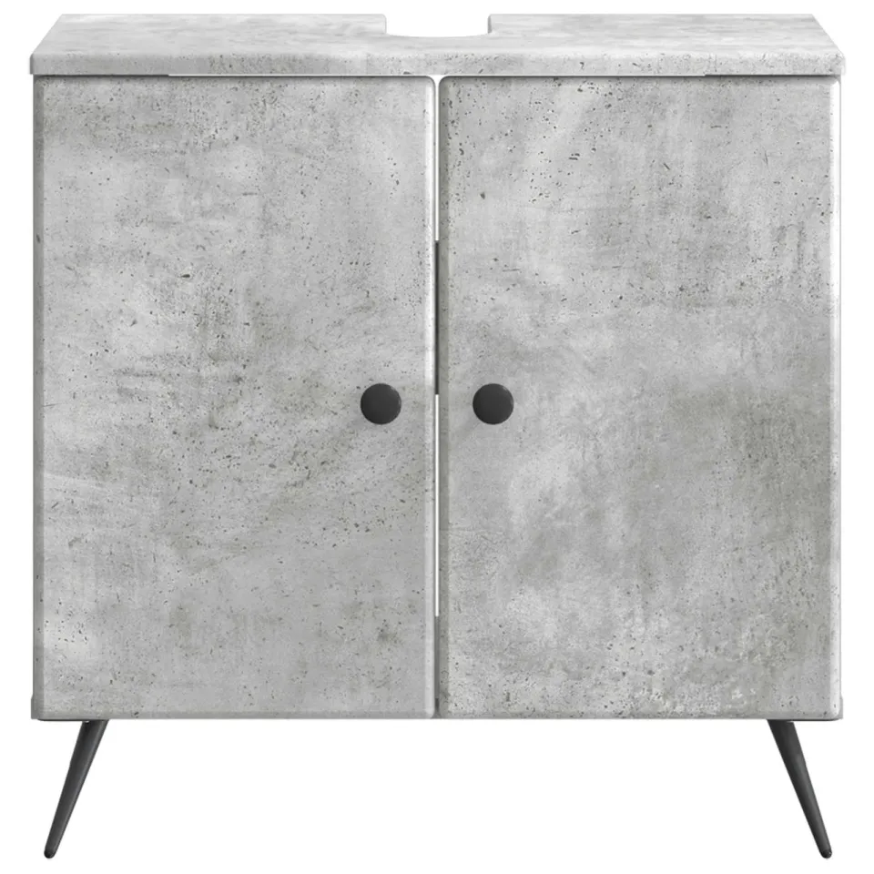 vidaXL Badkamer wastafelkast BREDA Betongrijs 59,5 x 31,5 x 59 cm grijs, foto 4
