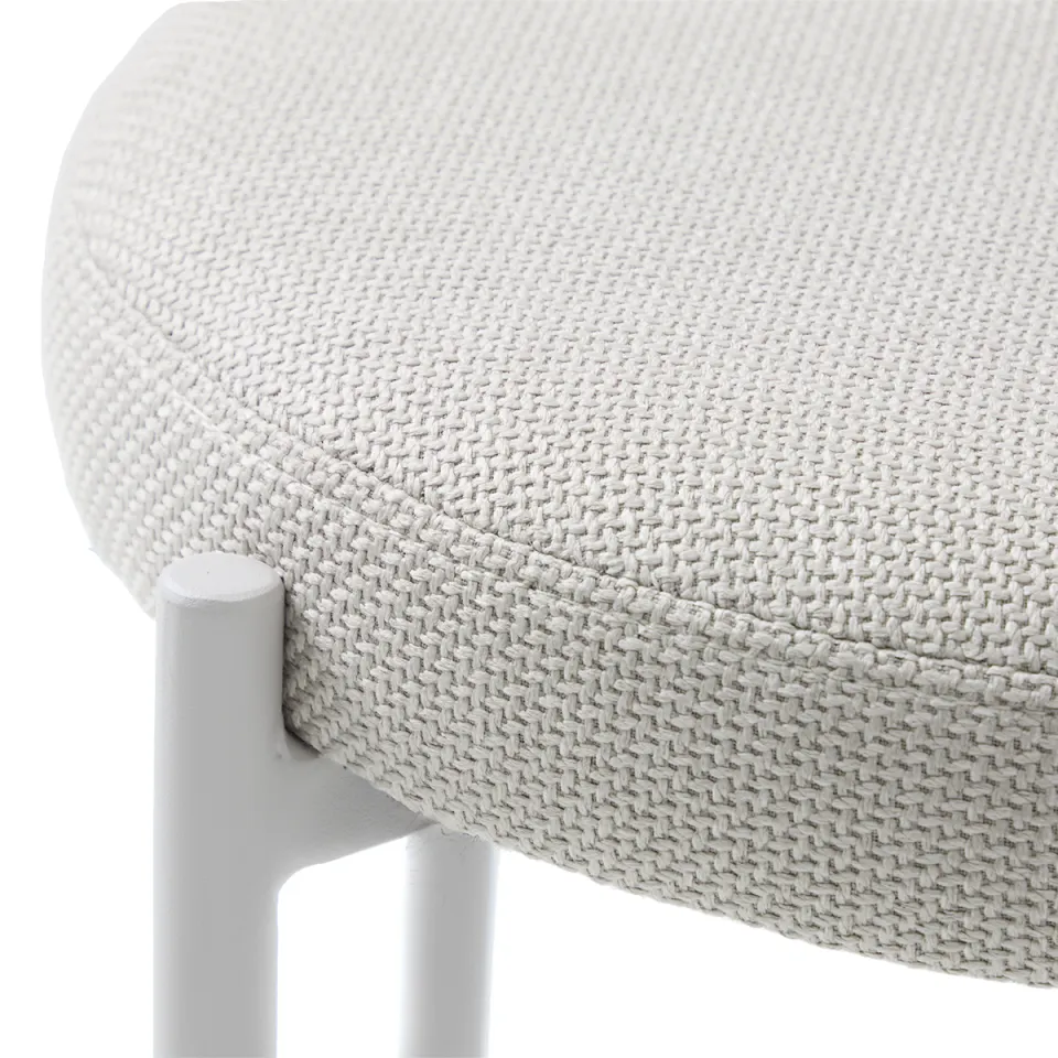 Olivine Pico metalen krukje beige - met stoffen zitting - 48 cm, foto 4