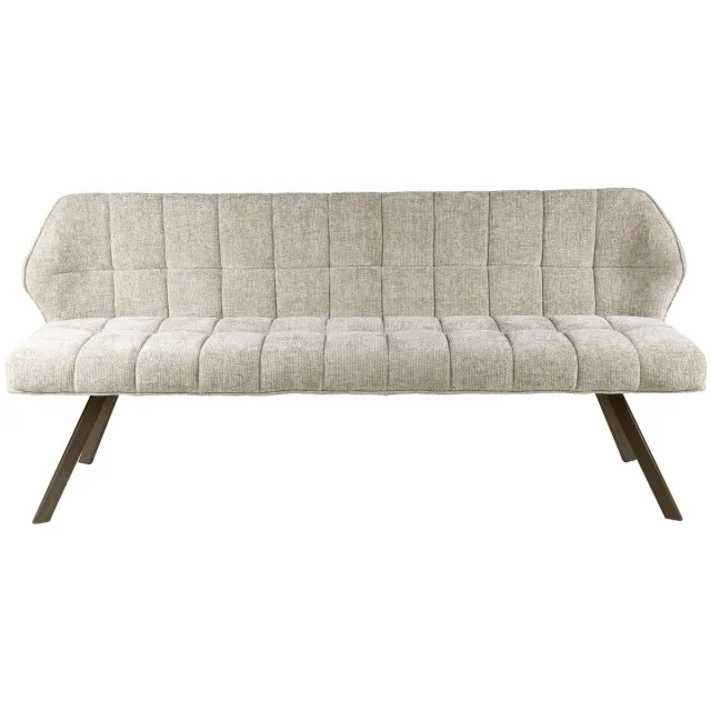 Giga Living Eetkamerbank Raster - Zand/Bruin - 180x60x80cm