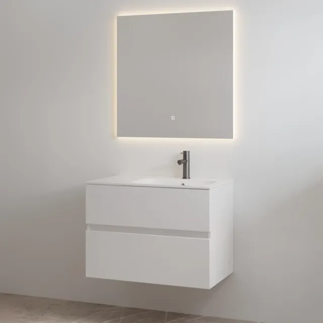 Best Design Badmeubelset met Kraangat Best Design Splash 80 cm Glans Wit