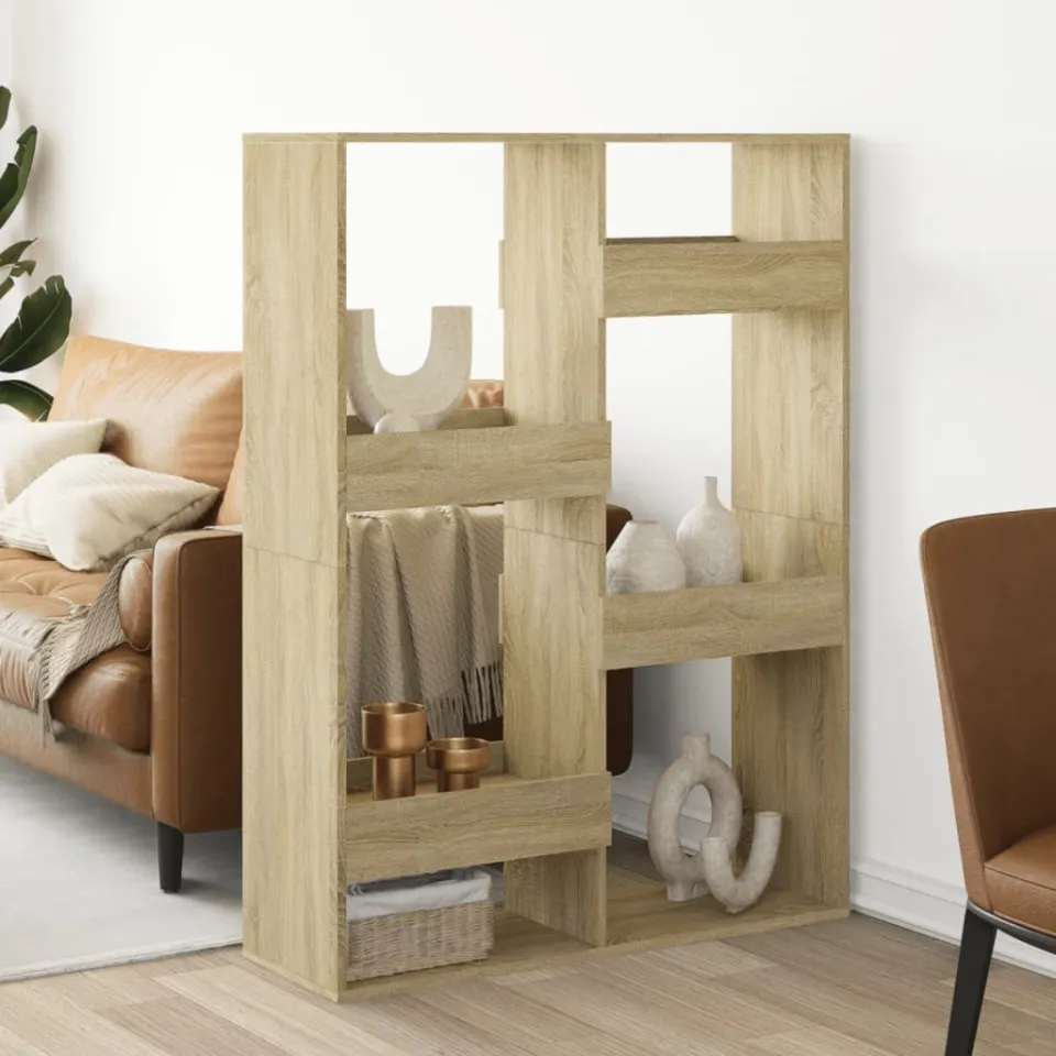 vidaXL Kamerscherm 100x33x135 cm bewerkt hout sonoma eikenkleurig, foto 2