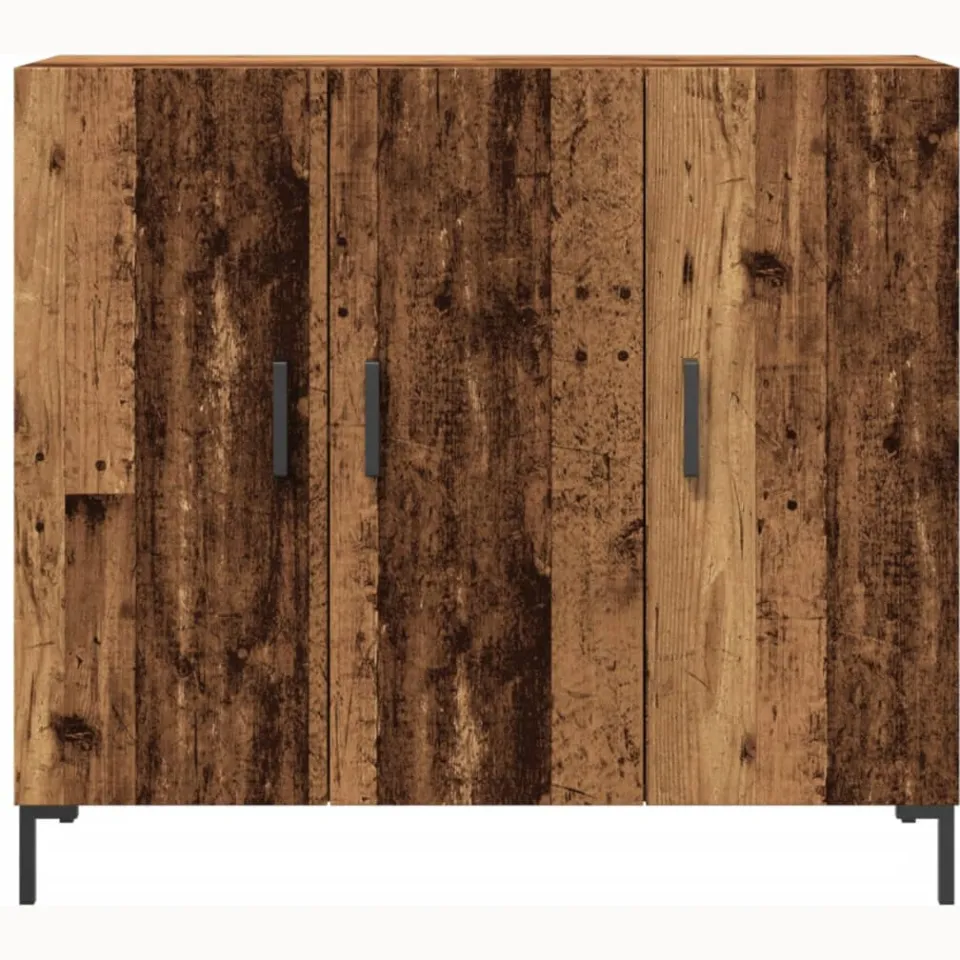 vidaXL Dressoir 90x34x80 cm bewerkt hout oud houtkleurig Bruin