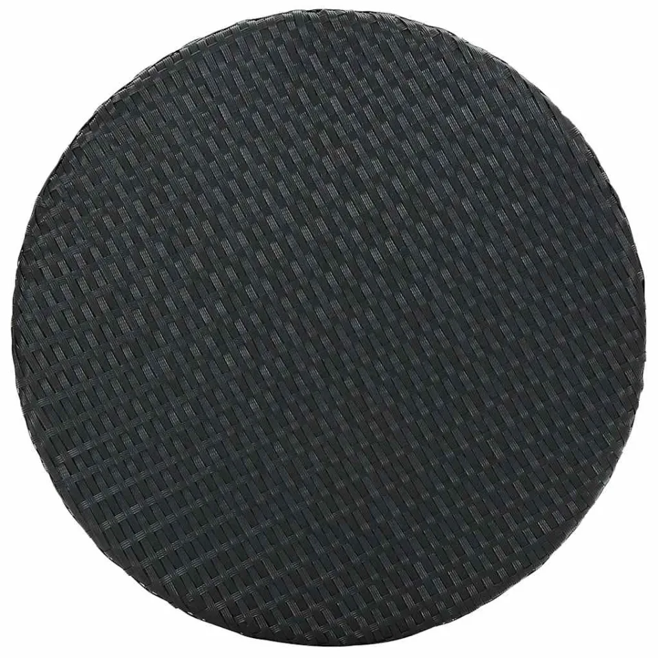 vidaXL Tuintafel 60,5x106 cm poly rattan zwart, foto 2
