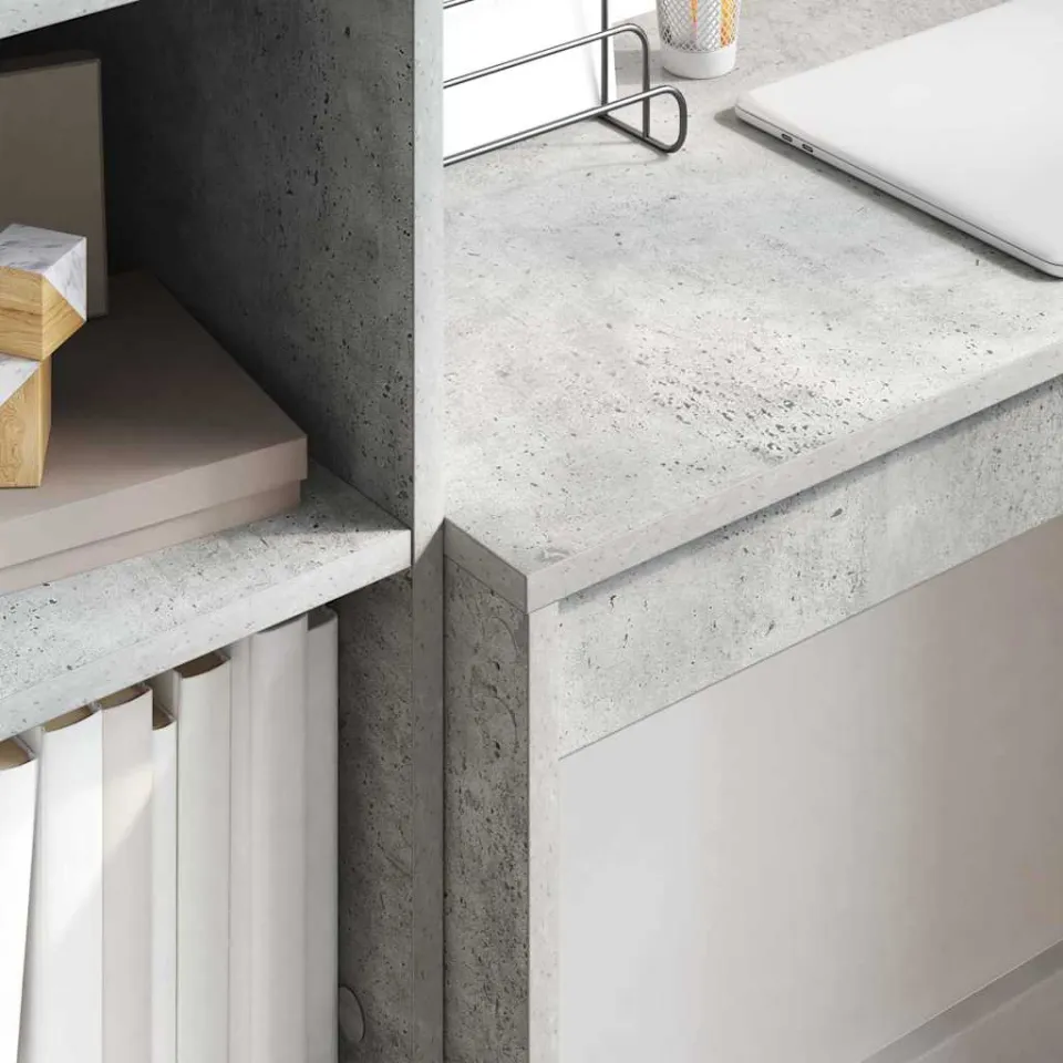 vidaXL Bureau Beton Grijs 80 x 40 x 76 cm, foto 4