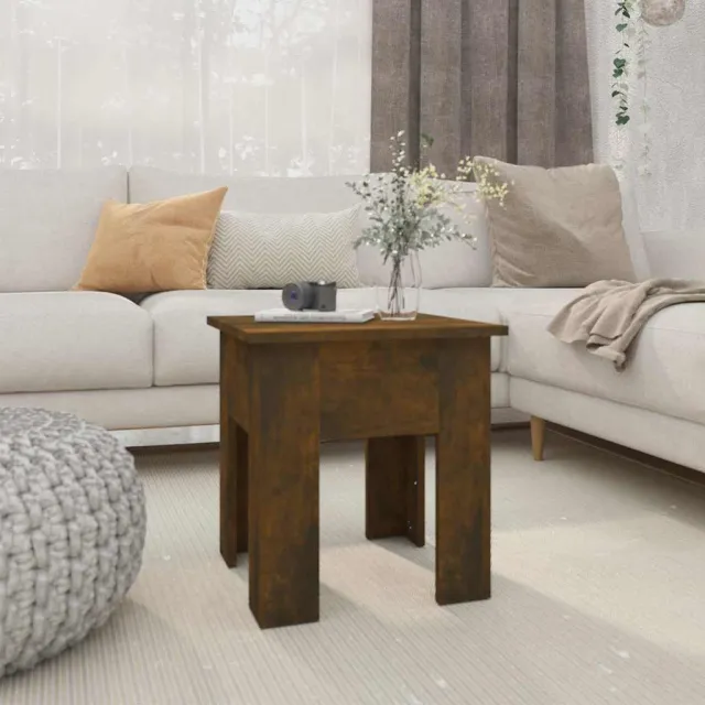 vidaXL Salontafel 40x40x42 cm bewerkt hout gerookt eikenkleur Bruin