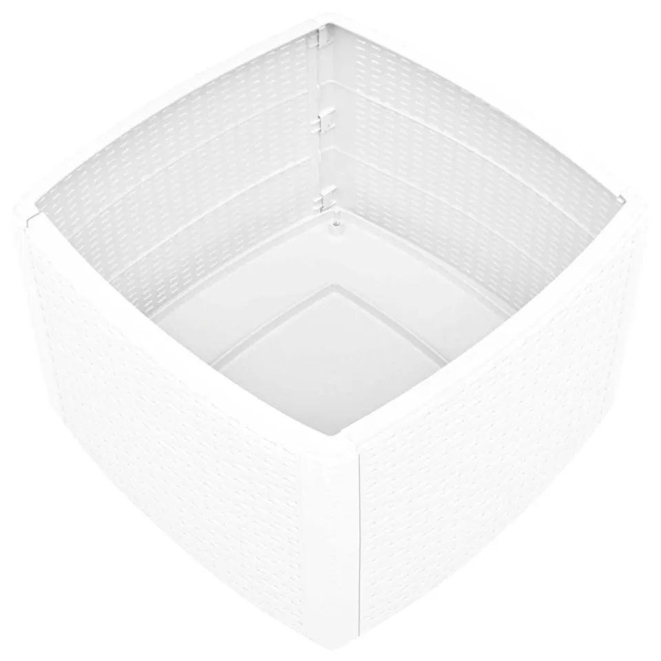 vidaXL Bijzettafel 54x54x36,5 cm kunststof wit, foto 2