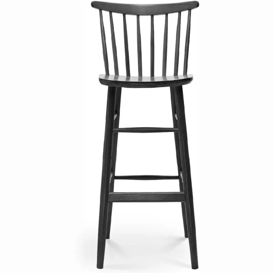 Fameg Lucia houten barkruk zwart gebeitst - 75 cm
