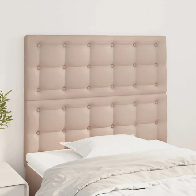 vidaXL Hoofdbord cappuccino 80x5x118/128 cm Kunstleer Bruin