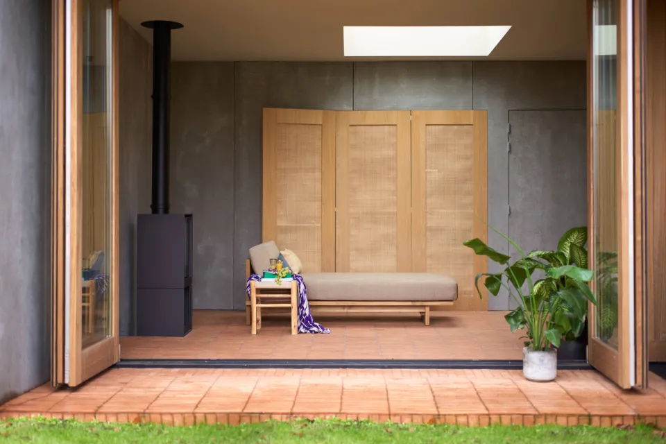 HKLIVING ligbed buiten teak naturel, foto 6