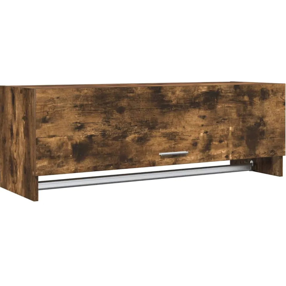 vidaXL Kledingkast 100x32,5x35 cm bewerkt hout gerookt eikenkleurig Bruin