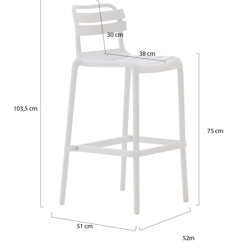Forza Furniture Forza Vico barstoel wit, foto 2