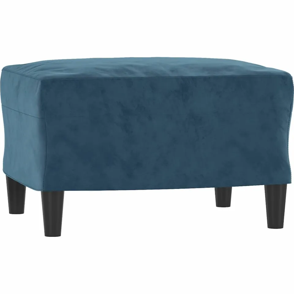 vidaXL Voetenbank 60x50x41 cm fluweel blauw