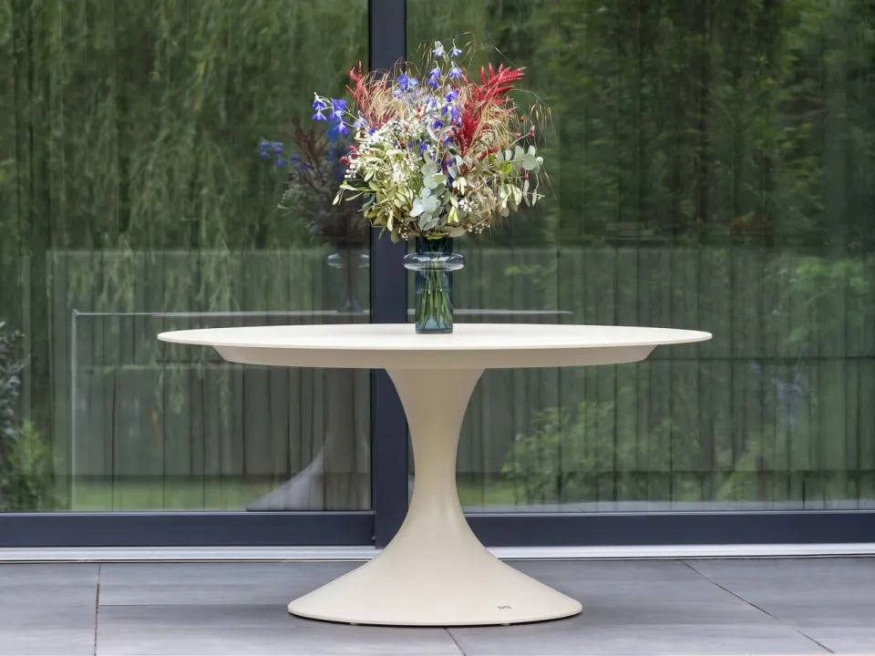Suns Nova dining tuintafel ø 150cm (h: 75cm) taupe, foto 2