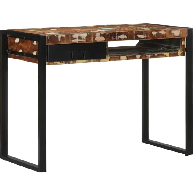 vidaXL Bureau 100x50x75 cm massief gerecycled hout meerkleurig