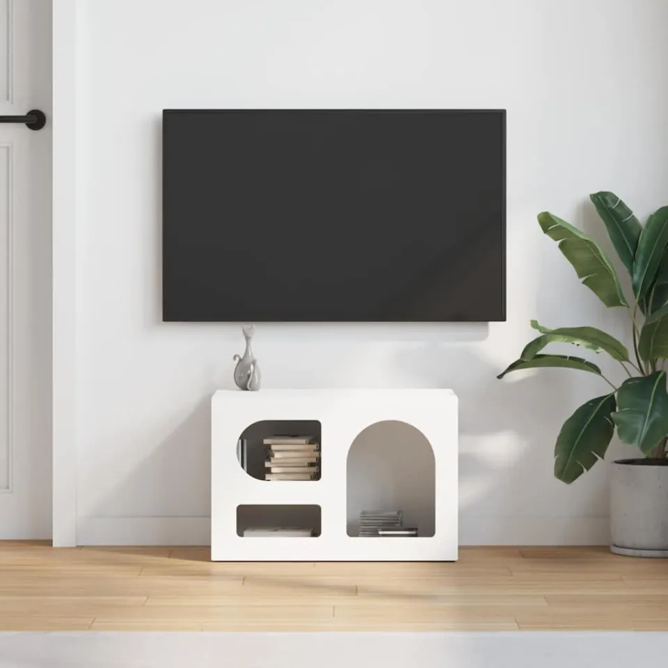vidaXL TV-kast ELST 60 x 35 x 40 cm Wit Bewerkt hout, foto 3