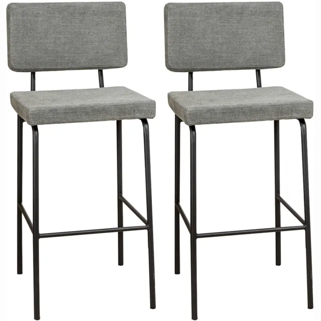 Bronx71 Scandinavische barkruk Espen groen gerecyclede stof 64-77 cm - Barkrukken set van 2 - barstoel Olive / groen