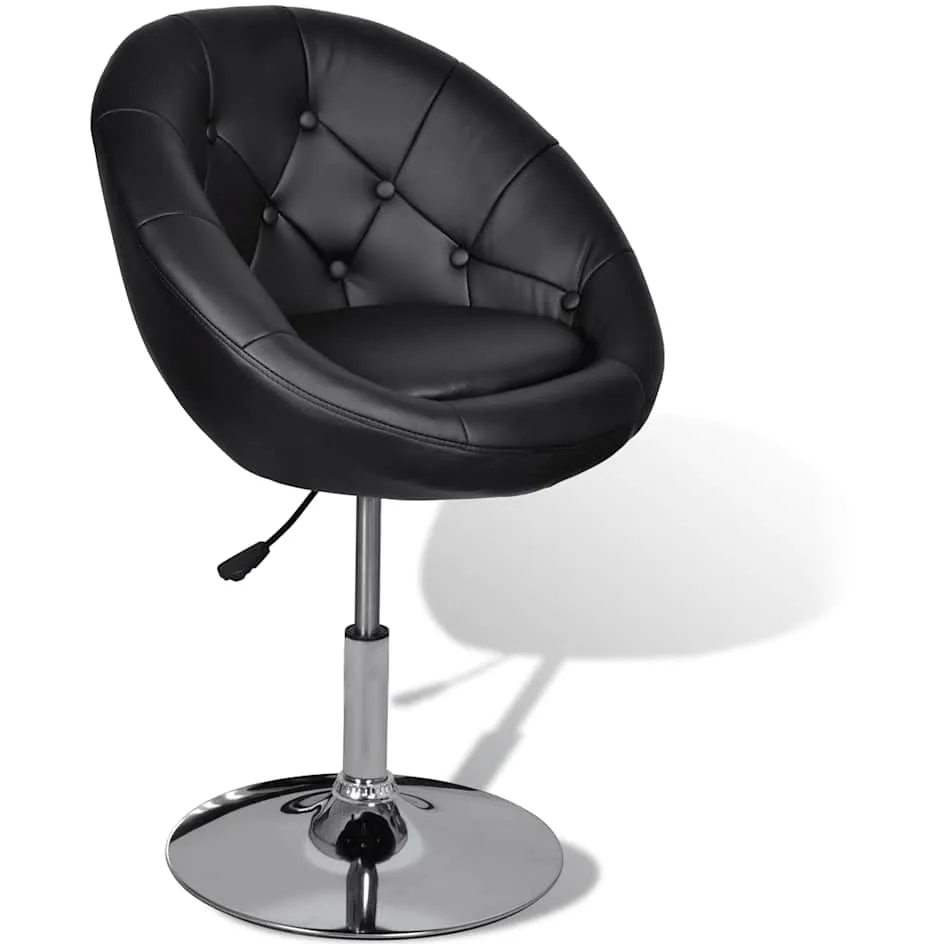 vidaXL Barstoelen 2 st kunstleer zwart