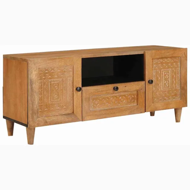 vidaXL TV Eenheden met lade Licht Bruin 105 x 33 x 46 cm Bewerkt hout