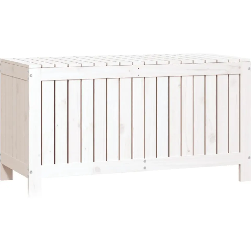 vidaXL Tuinbox 115x49x60 cm massief grenenhout wit, foto 3